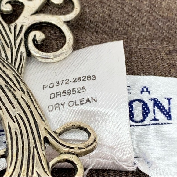 VTG Pendleton Virgin Wool Pencil Skirt 16 Petite Truffle Brown Lined Knee Length - Picture 6 of 12